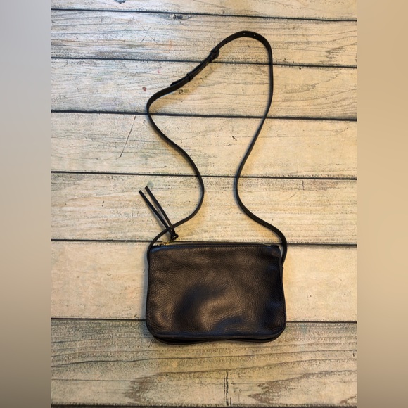 Madewell The Simple Crossbody Black Leather Bag Purse. - Picture 7 of 10